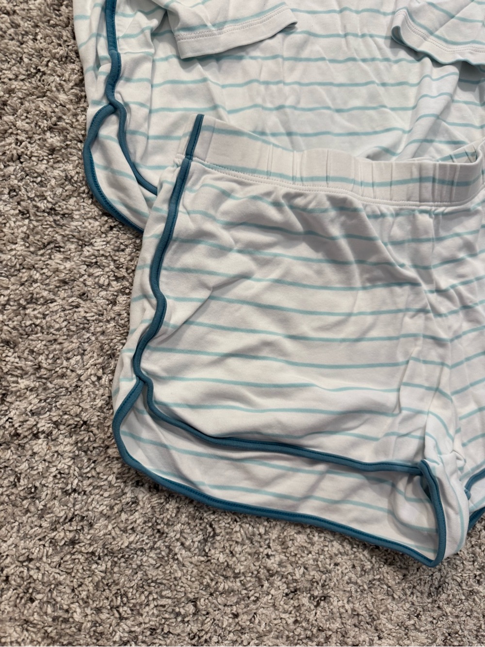LAKE White & Teal Marine Stripe Pajama Set - Picture 3 of 5